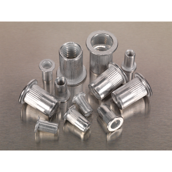 Sealey AB073TI Threaded Insert (Rivet Nut) Splined Assortment M4-M8 200pc