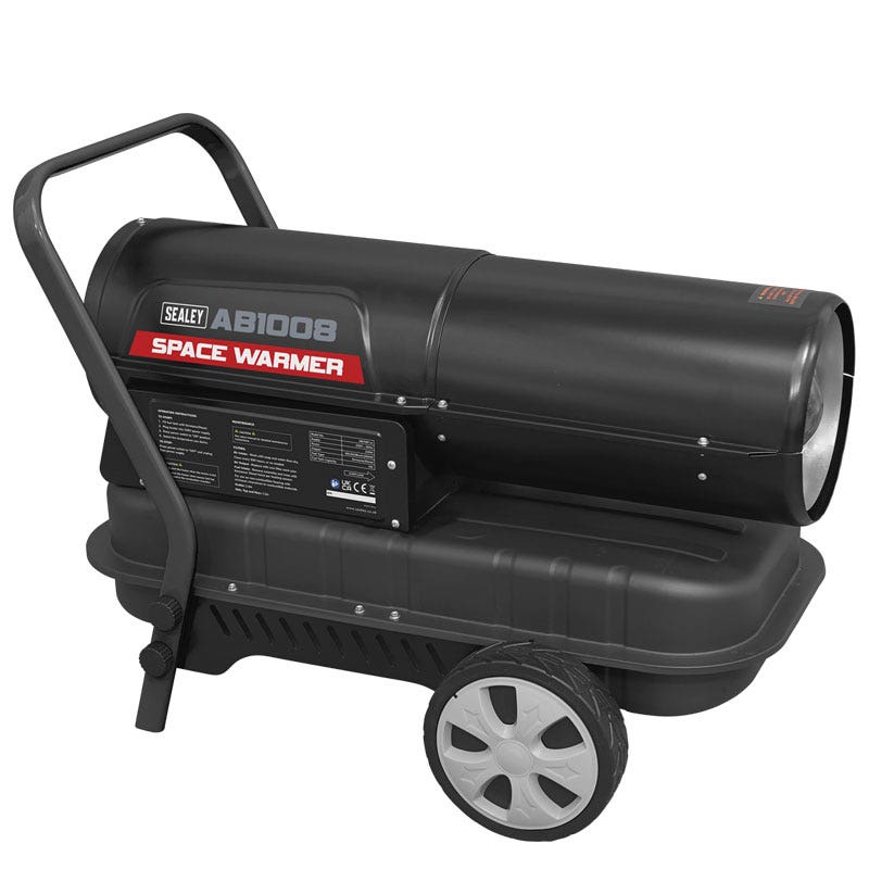 Sealey AB1008 Space Warmer Kerosene/Diesel Heater with Wheels 100,000Btu/hr