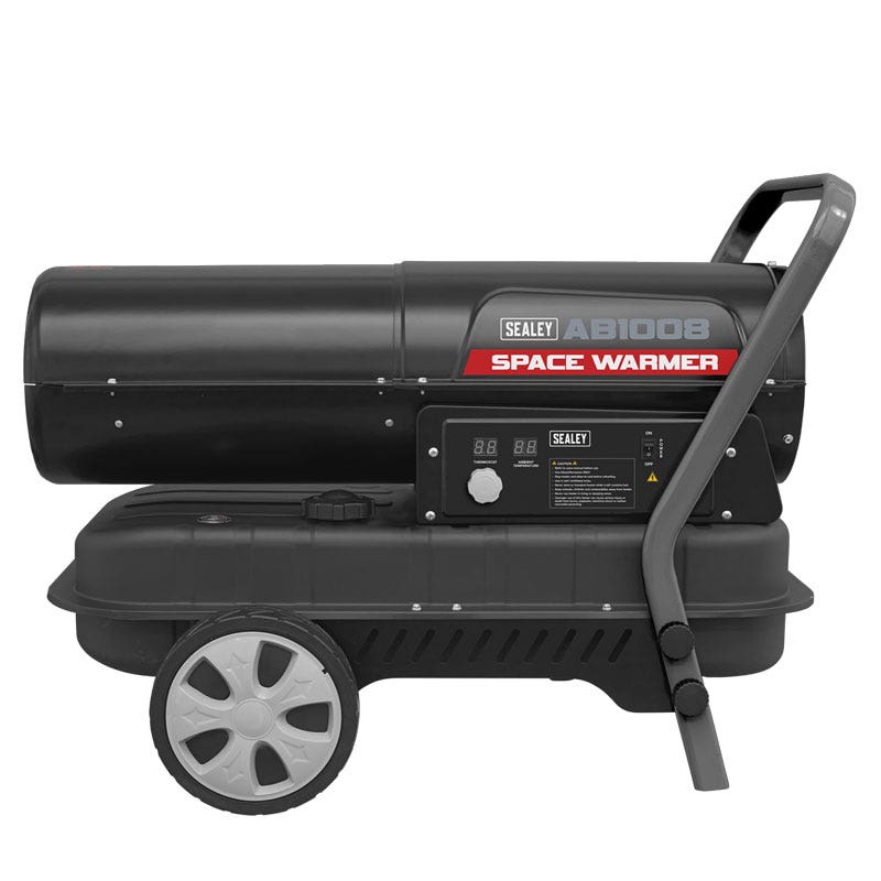Sealey AB1008 Space Warmer Kerosene/Diesel Heater with Wheels 100,000Btu/hr