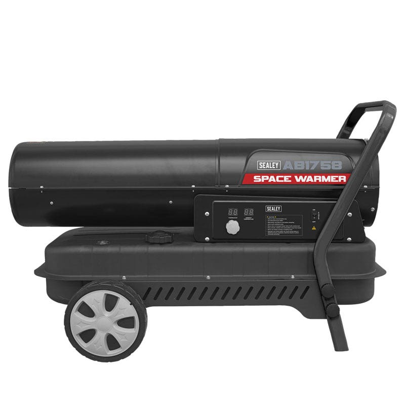 Sealey AB1758 Space Warmer Paraffin/Kerosene/Diesel Heater 175,000Btu/hr with Wheels