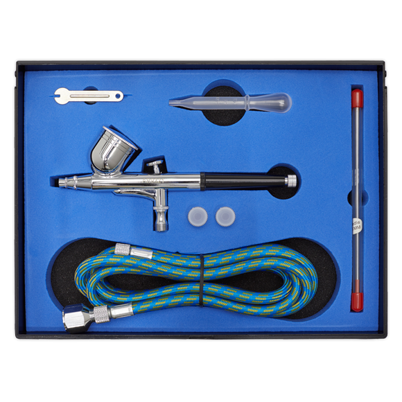Sealey AB9321 Air Brush Kit Gravity Feed