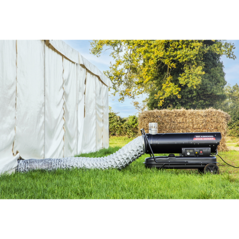 Sealey ABI1000COMBO Space Warmer® Indirect Kerosene/Diesel Heater 102,000Btu/hr with 5M Ducting