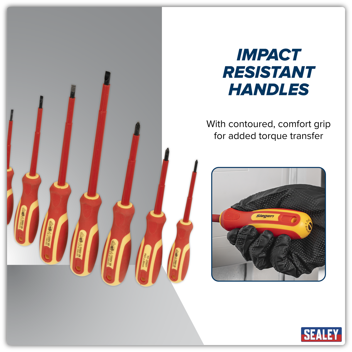 Sealey S0756 Screwdriver Set 7pc Electrician's VDE Approved