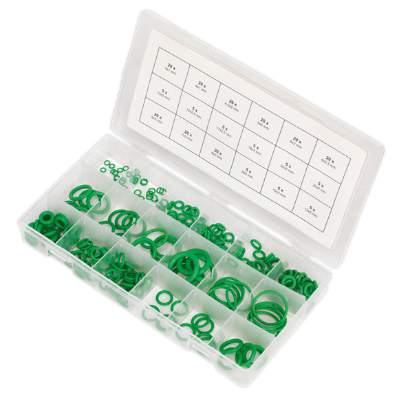 Sealey ACOR225 Rubber O-Ring Air Conditioning Assortment 225pc
