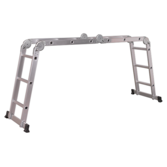 Sealey AFPL1 4-Way Aluminium Folding Platform Ladder - EN 131