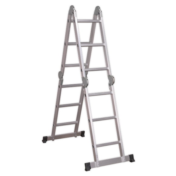 Sealey AFPL1 4-Way Aluminium Folding Platform Ladder - EN 131
