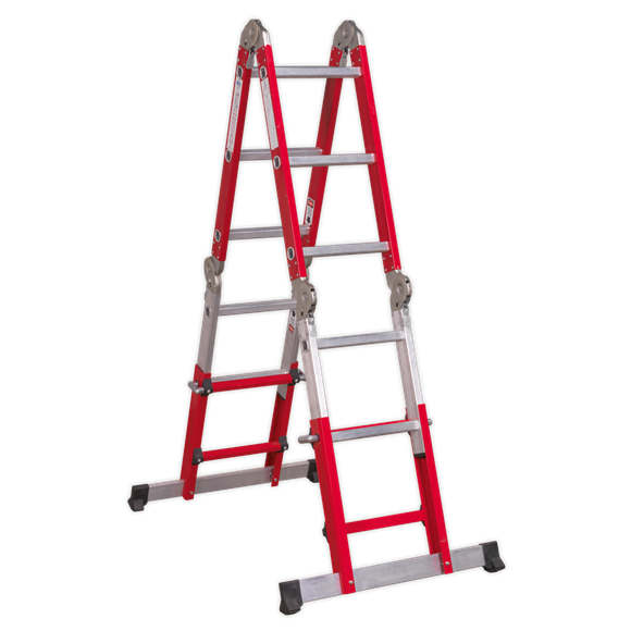 Sealey AFPL2 Aluminium Multipurpose Ladder EN 131 Adjustable Height