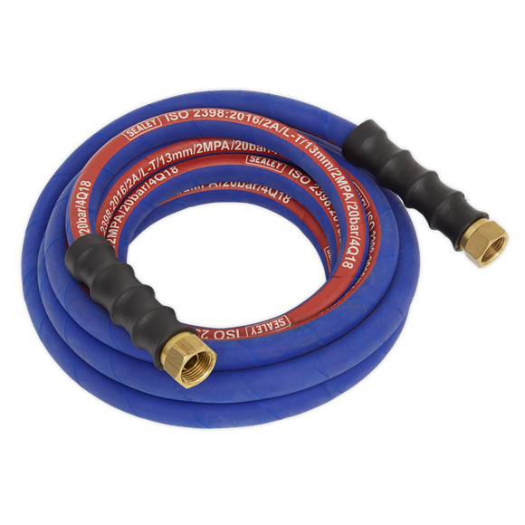 Sealey AH5R/12 Extra-Heavy-Duty Air Hose with 1/2"BSP Unions 5m x 13mm