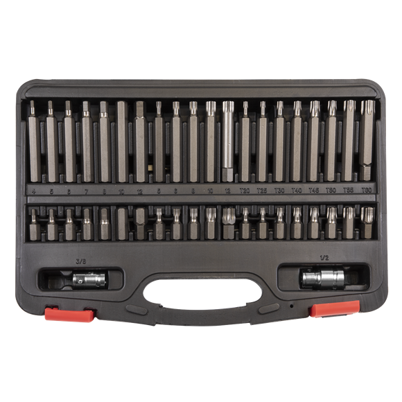 Sealey AK21942P TRX-Star*/Hex/Spline Bit Set 42pc 3/8" & 1/2"Sq Drive