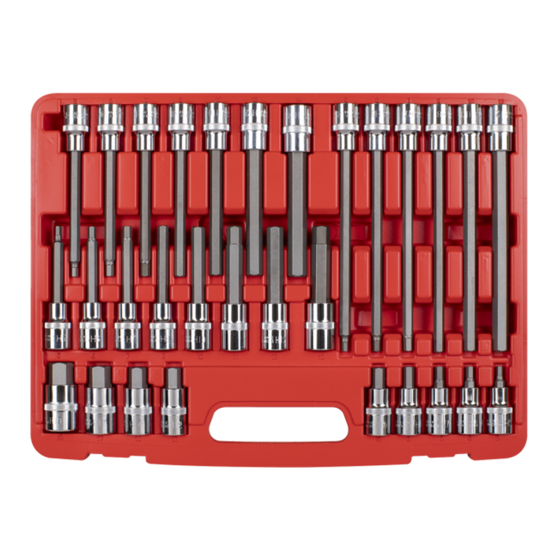 Sealey AK2196 30 Piece 1/2" Sq. Drive Hex Socket Bit Set