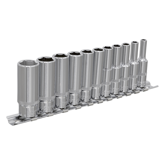 Sealey AK2671 Socket Set 11pc 1/4"Sq Drive Deep WallDrive® Imperial