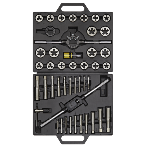 Sealey AK303IMP Tap & Die Set 45pc Split Dies Imperial