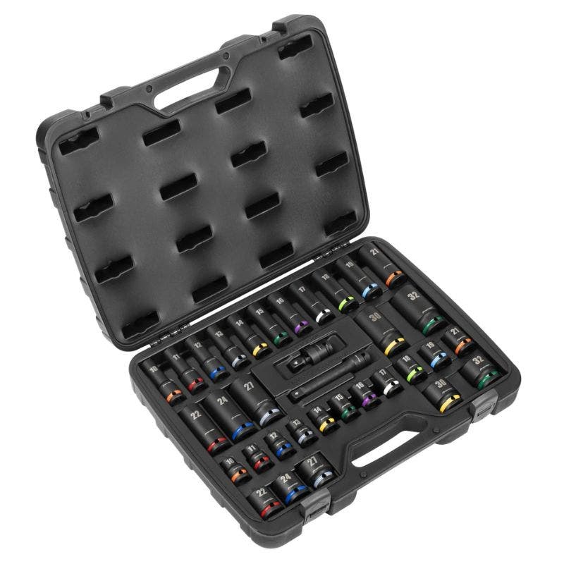 Sealey AK5635M Premier Impact Socket Set 1/2"Sq Drive 34pc
