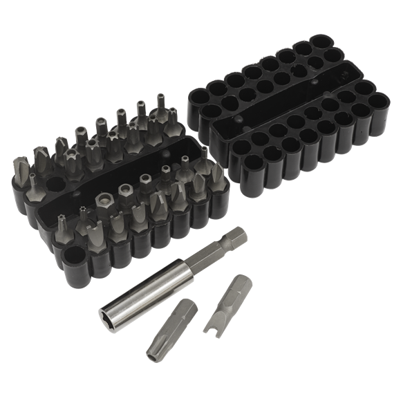 Sealey AK614 Security Bit & Magnetic Adaptor Set 33pc