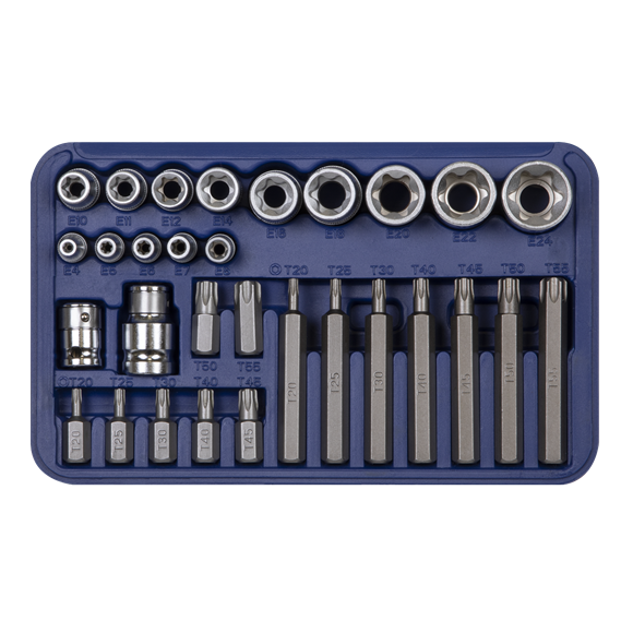 Sealey AK619 TRX-Star* Socket & Bit Set 30pc 1/4