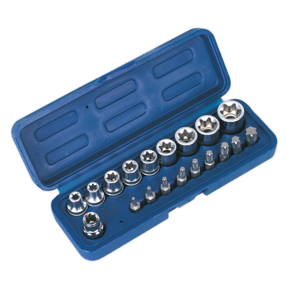 Sealey AK6191 TRX-Star* Socket & Bit Set 19pc 3/8"Sq Drive