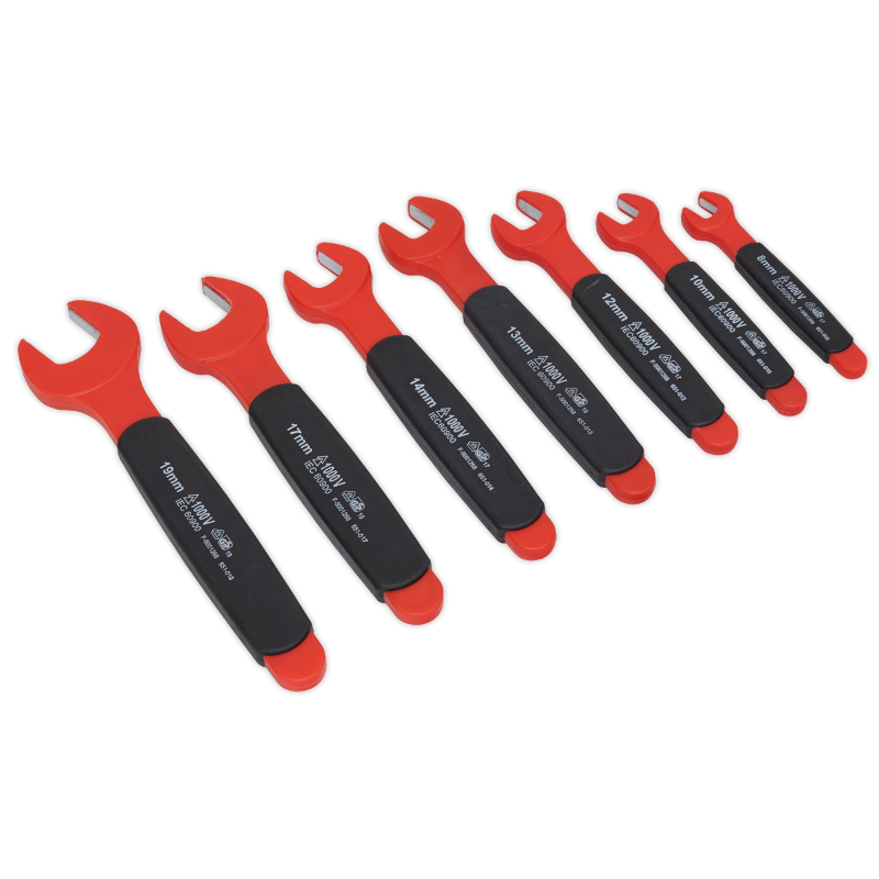 Sealey AK63171 Insulated Open-End Spanner Set 7pc VDE Approved