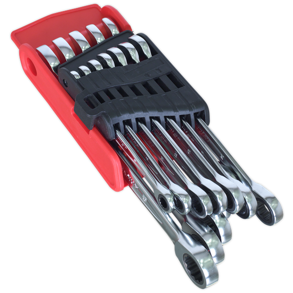 Sealey AK63922 Ratchet Combination Spanner Set 12pc - Metric - Platinum Series