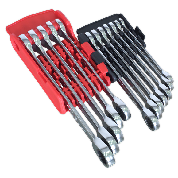 Sealey AK63922 Ratchet Combination Spanner Set 12pc - Metric - Platinum Series