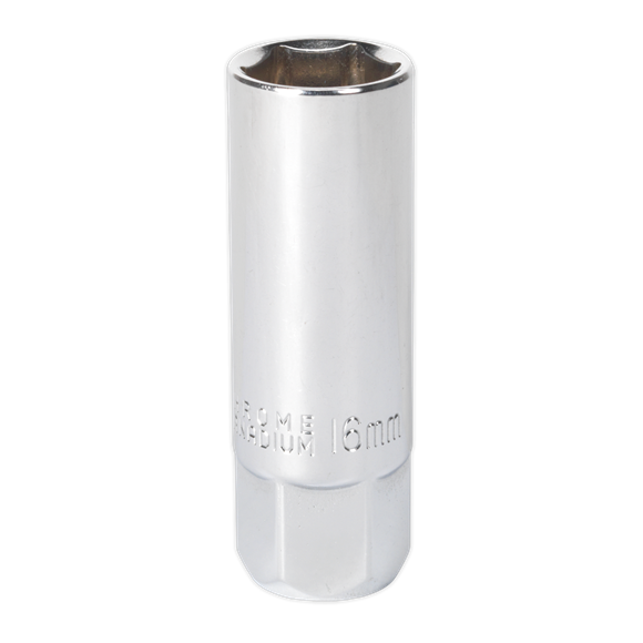 Sealey AK654 Spark Plug Socket 16mm 3/8"Sq Drive - Magnetic