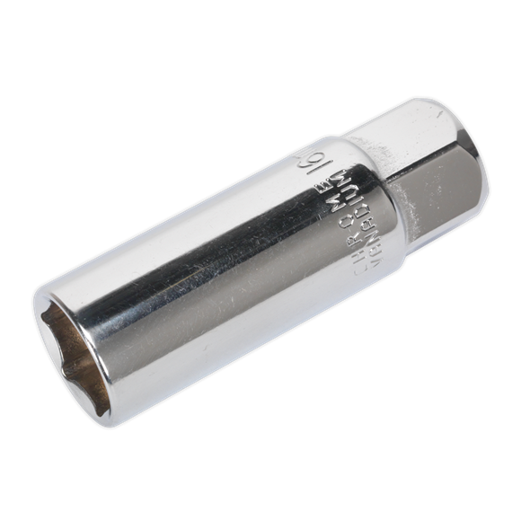 Sealey AK654 Spark Plug Socket 16mm 3/8"Sq Drive - Magnetic