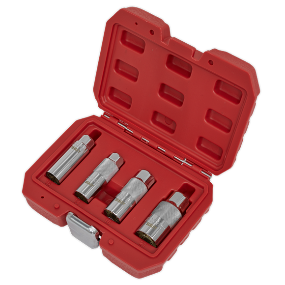 Sealey AK65561 Magnetic Spark Plug Socket Set 4pc 3/8"Sq Drive