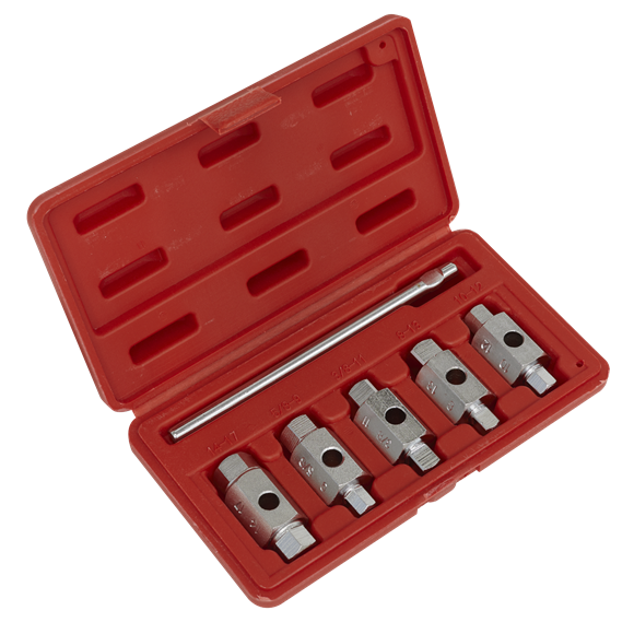 Sealey AK659 Drain Key Set 6pc Double End