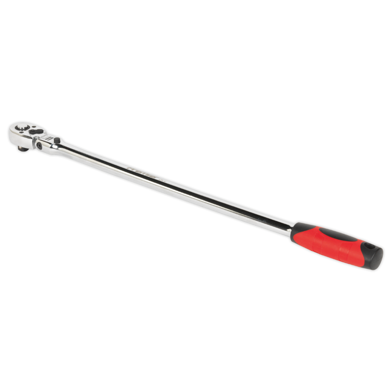 Sealey AK6698 Ratchet Wrench Flexi-Head Extra-Long 600mm 1/2"Sq Drive