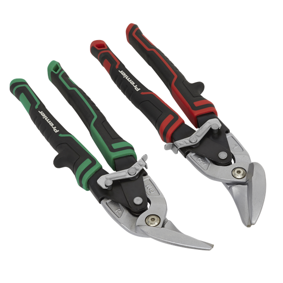 Sealey AK69072 High Leverage Offset Aviation Tin Snip Set 2pc