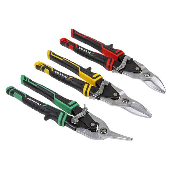 Sealey AK69073 275mm High Leverage Aviation Tin Snip Set 3pc