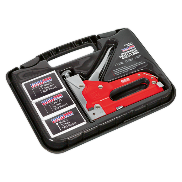 Sealey AK7061 Staple & Brad Nail Gun Heavy-Duty 4-14mm