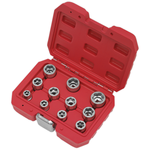 Sealey AK7281 Bolt Extractor Socket Set 11pc 3/8"Sq Drive Metric