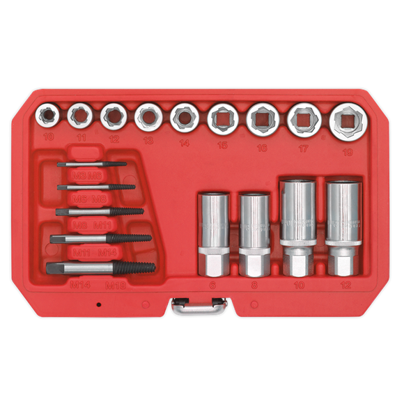 Sealey AK751 Bolt, Stud & Screw Extractor Set 18pc