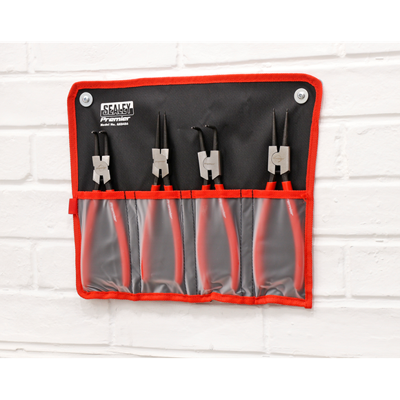 Sealey AK8456 Internal/External Circlip Pliers Set 4pc 230mm