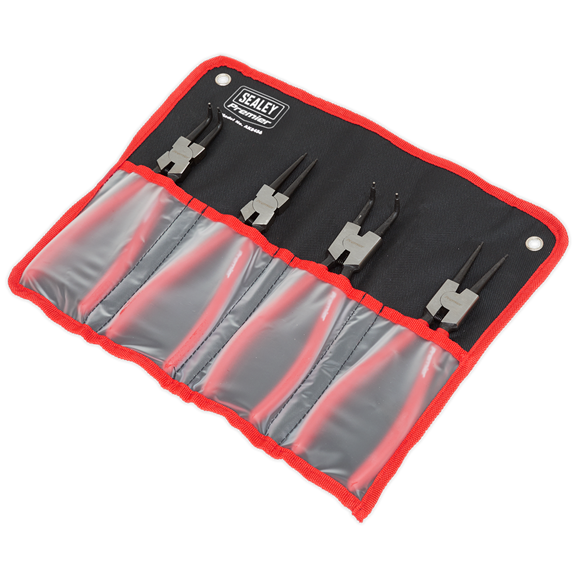 Sealey AK8456 Internal/External Circlip Pliers Set 4pc 230mm