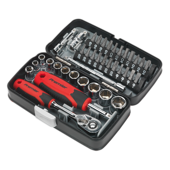 Sealey AK8945 Socket & Bit Set 38pc 1/4"Sq Drive