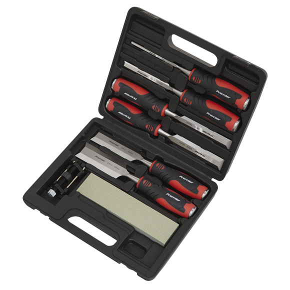 Sealey AK9240 Hammer-Thru Wood Chisel 8pc Set