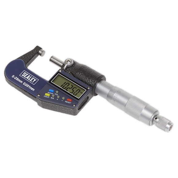 Sealey AK9635D Digital External Micrometer 0-25mm(0-1")