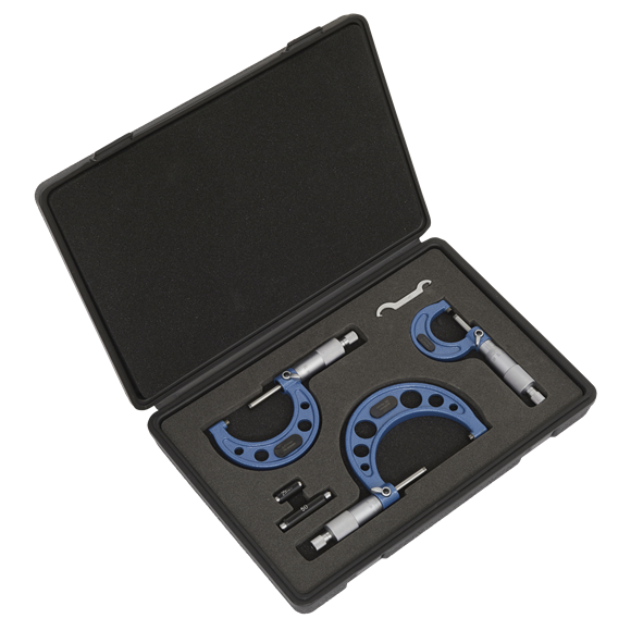 Sealey AK9651M Micrometer Set 3pc Metric