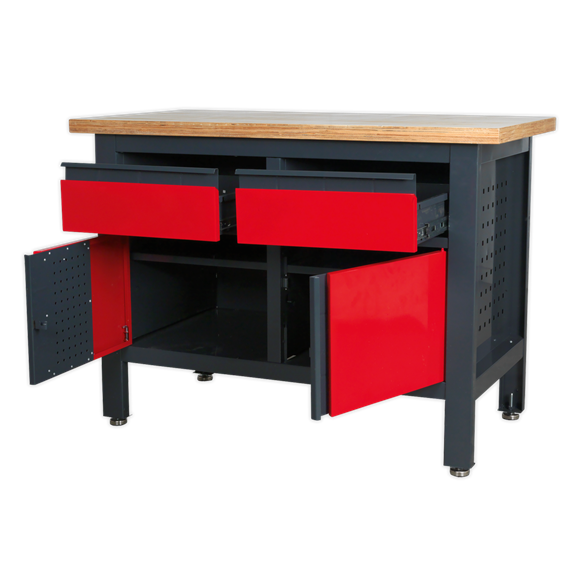 Sealey AP1372A Workstation with 2 Drawers & 2 Cupboards