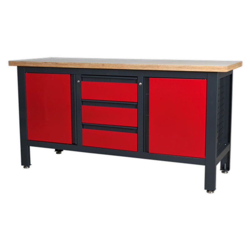 Sealey AP1905C Workstation with 3 Drawers & 2 Cupboards