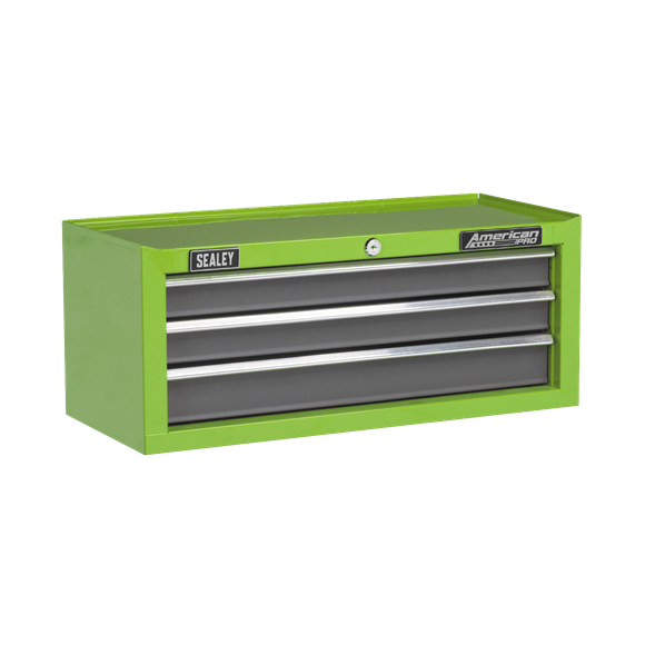 Sealey AP22309BBHV American PRO Mid-Box Tool Chest 3 Drawer - Green/Grey
