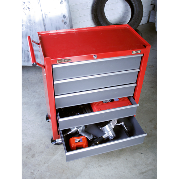Sealey AP22505BB American PRO Rollcab 5 Drawer - Red/Grey