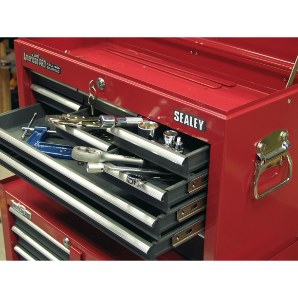 Sealey AP22509BB Topchest 9 Drawer with Ball-Bearing Slides - Red/Grey