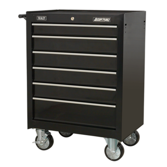 Sealey AP226B Rollcab 6 Drawer with Ball-Bearing Slides - Black