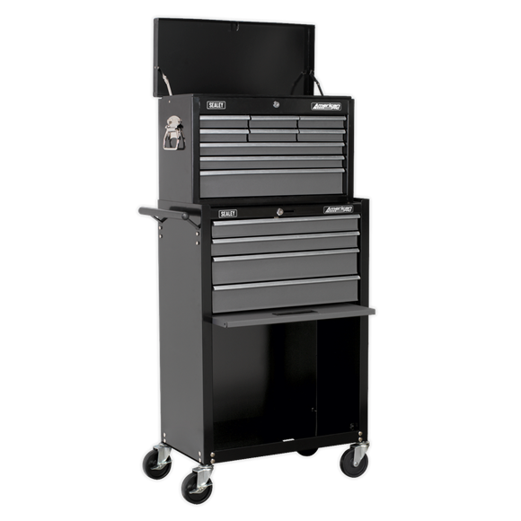 Sealey AP2513B American PRO Topchest & Rollcab Combination 13 Drawer - Black/Grey