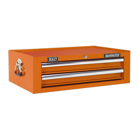 Sealey AP26029TO Mid-Box 2 Drawer with Ball Bearing Slides - Orange