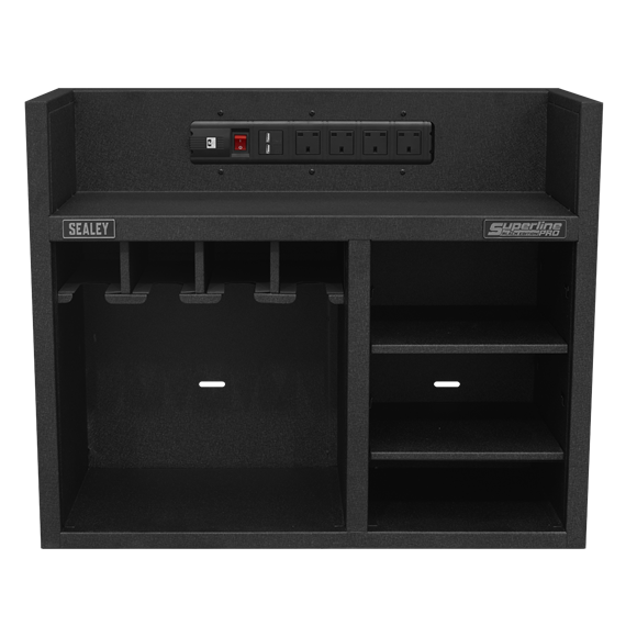 Sealey AP30SRBE Power Tool Storage Rack 760mm with Power Strip
