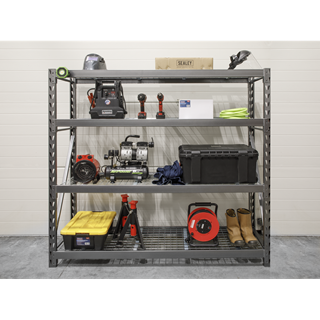 Sealey AP6572 Heavy-Duty Racking Unit with 4 Mesh Shelves 640kg Capacity Per Level 1956mm