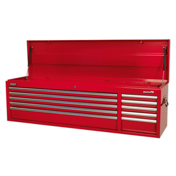 Sealey AP6610 Topchest 10 Drawer with Ball Bearing Slides Heavy-Duty - Red